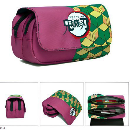 Anime Merchandise Bag - Demon Slayer Large‑capacity Flip‑top Pencil Case