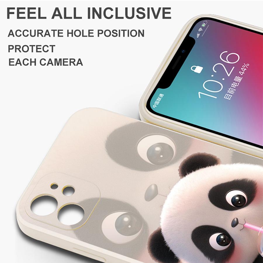 Cute Panda Phone Case for iPho - Lanyard Anime Logo 评论和价格
