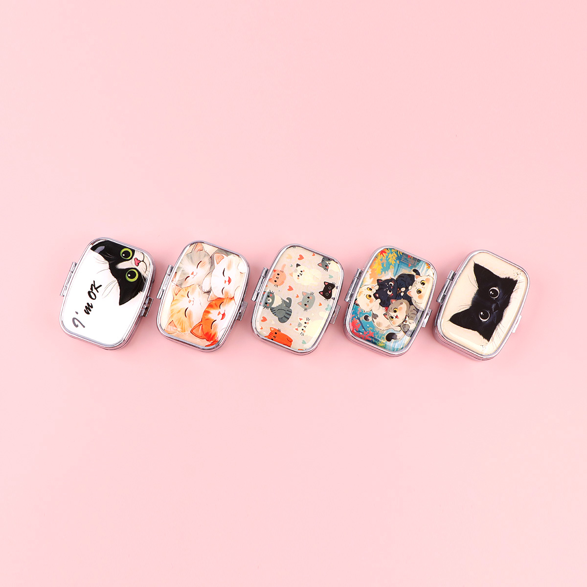 Black Cat Pill Boxes Cartoon A - Manga Storage Box 评论和价格