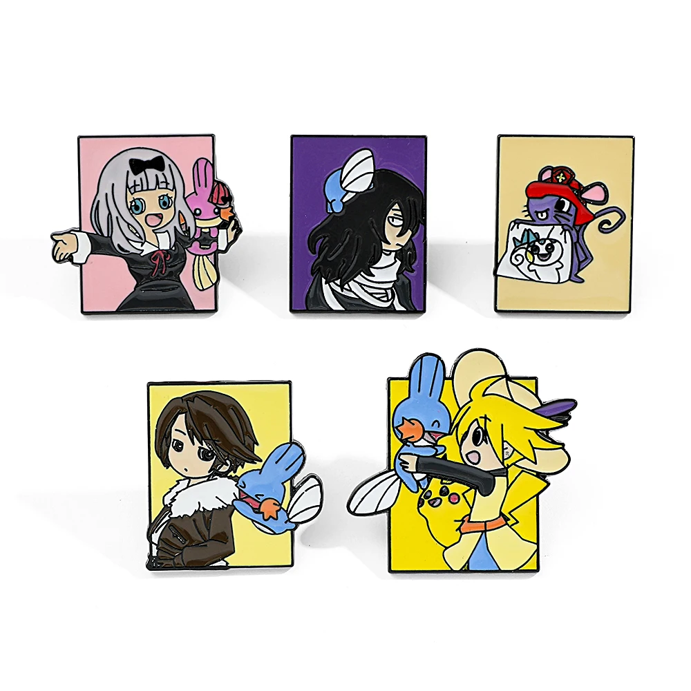 5 Pcs Pokémon Anime Characters - Enamel Pin Set 评论和价格
