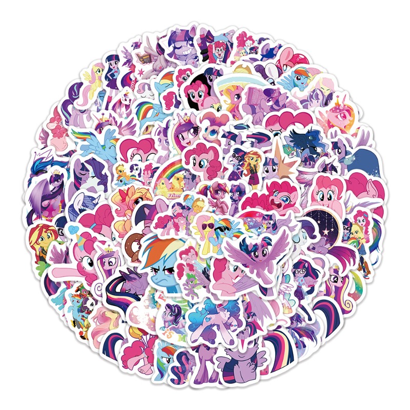 100pcs Cartoon My Little Ponys - Free Anime Merchandise 评论和价格