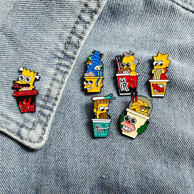 6pcs Set The Simpsons Cute fun - Enamel Pin Set 评论和价格
