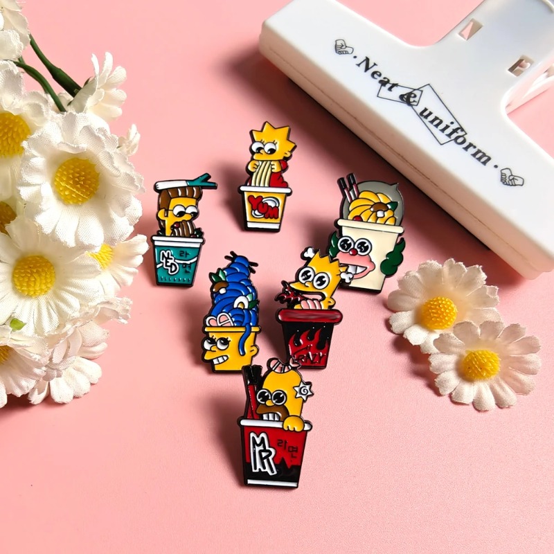 6pcs Set The Simpsons Cute fun - Enamel Pin Set 评论和价格