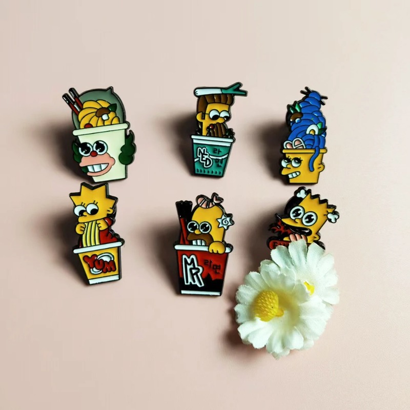 6pcs Set The Simpsons Cute fun - Enamel Pin Set 评论和价格