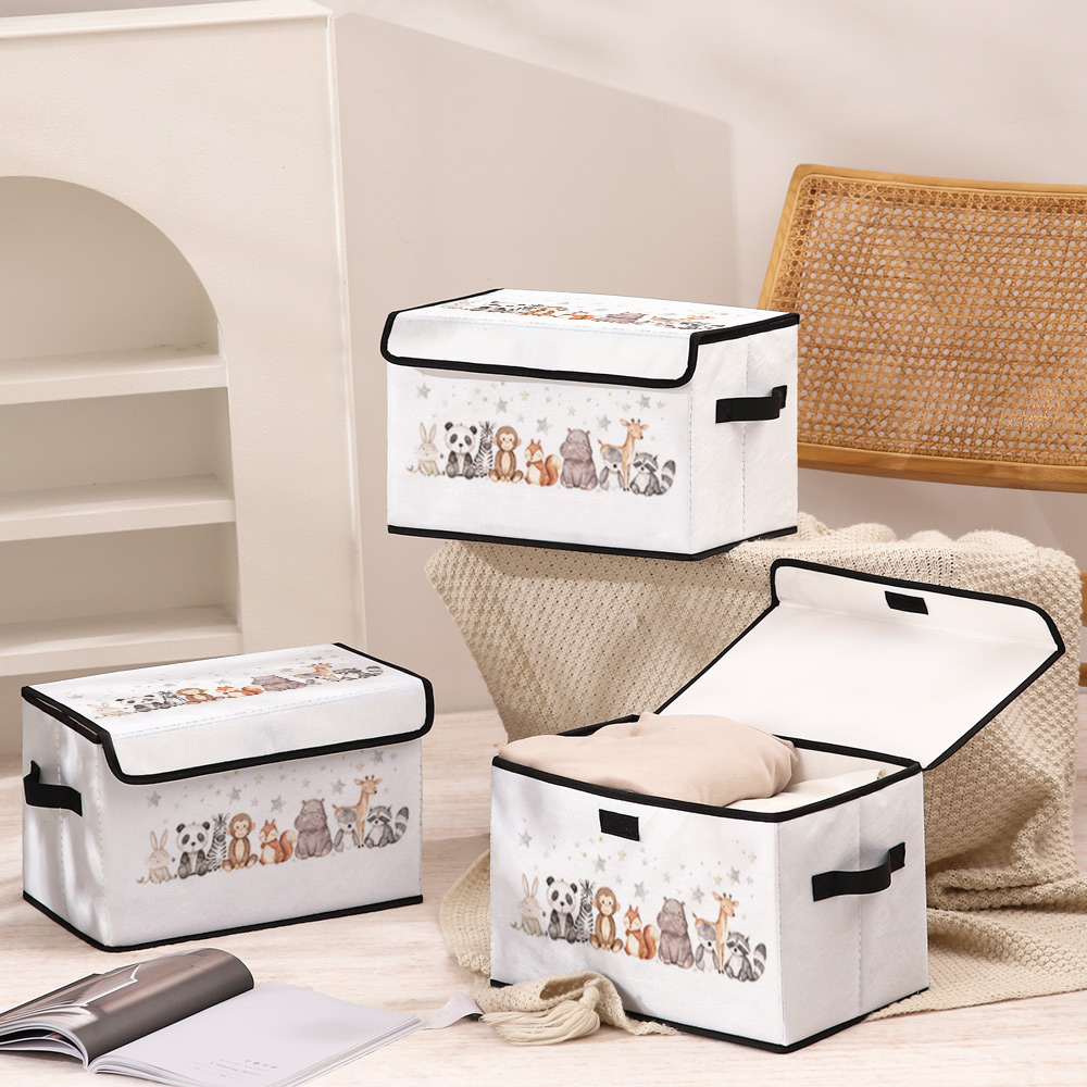 Watercolor Woodland Animal Pri - Manga Storage Box 评论和价格