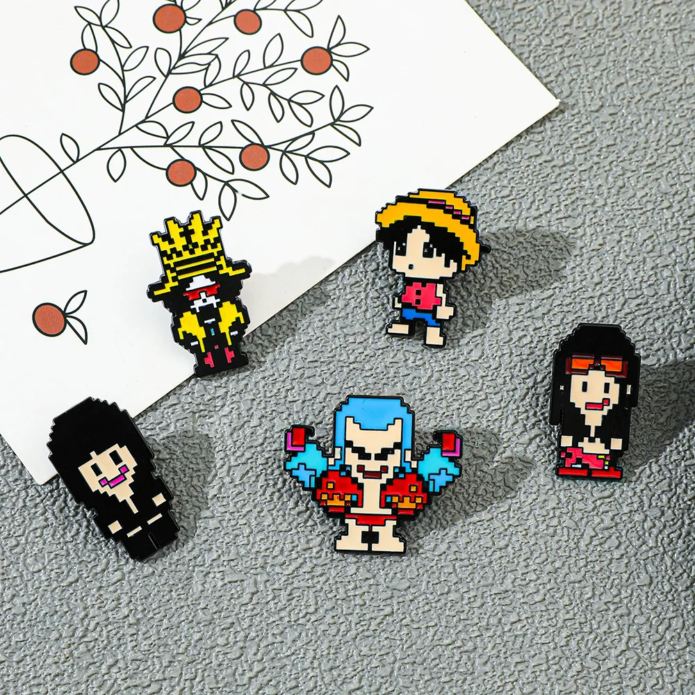 5 Pcs Creativity Pixel Style B - Enamel Pin Set 评论和价格