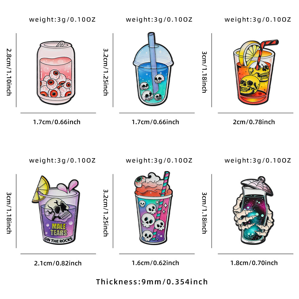 6pcs Cool Halloween Enamel Pin - Enamel Pin Set 评论和价格