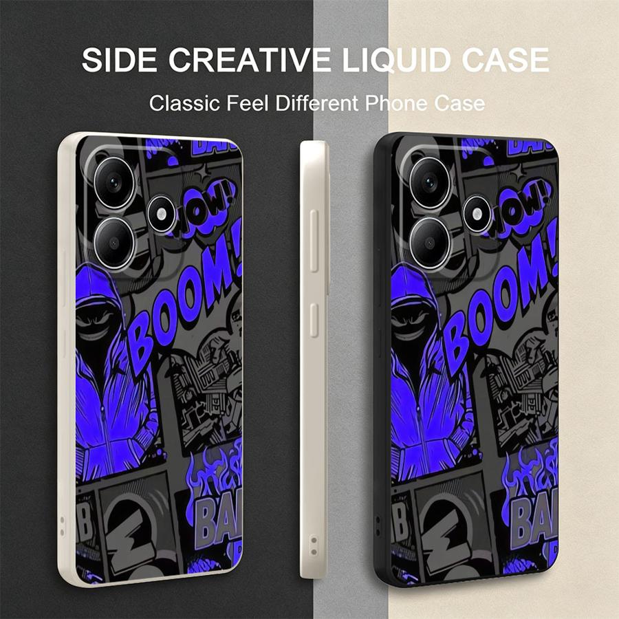 Graffiti Blue Comic Print Case - Lanyard Anime Logo 评论和价格
