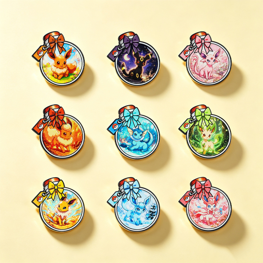 Cute Bottle Shaped Cartoon Elf - Enamel Pin Set 评论和价格