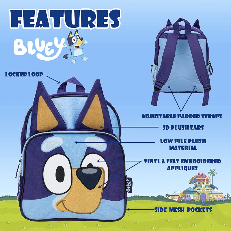 Blueys Figure Hot Backpack Blu - Anime Merchandise Bag 评论和价格
